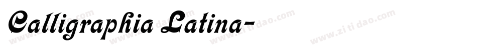 Calligraphia Latina字体转换